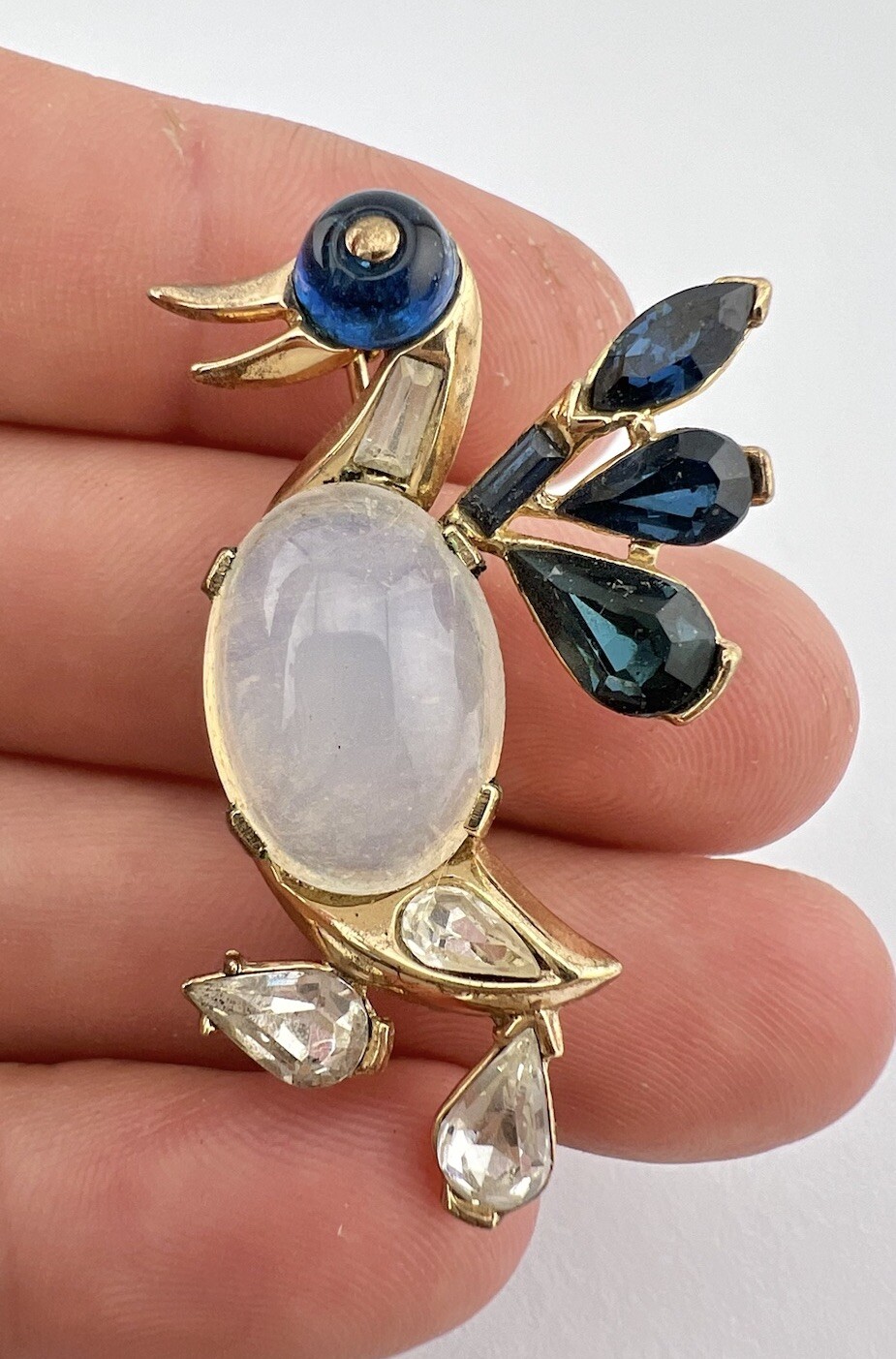 Trifari ‘Jelly Belly’ duck brooch by Alfred Philippe